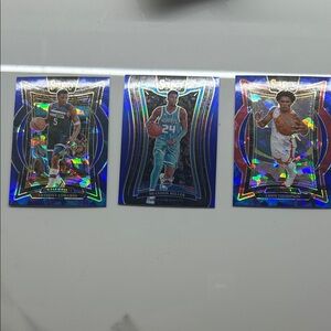 Anthony Edwards cracked ice Amen Thompson cracked ice and Brandon Miller prizm